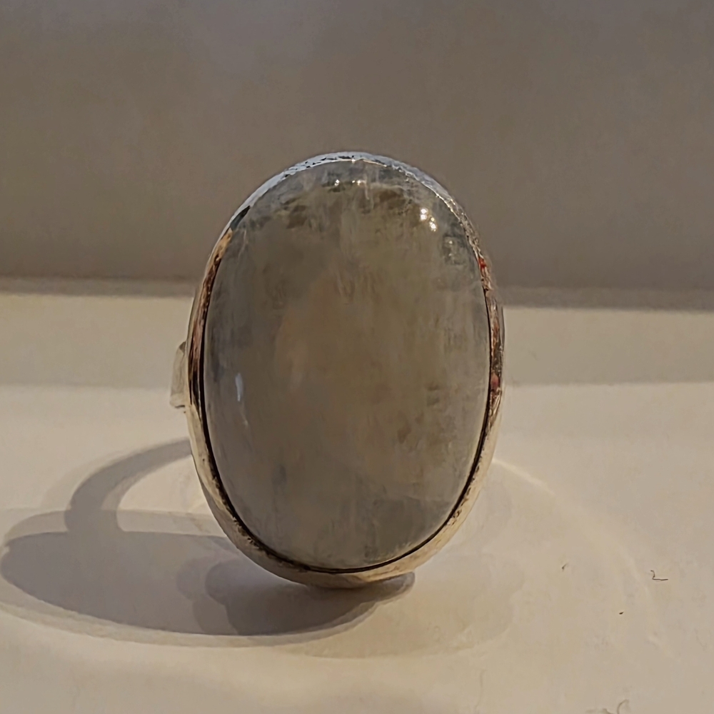 Green Oval Stone Ring